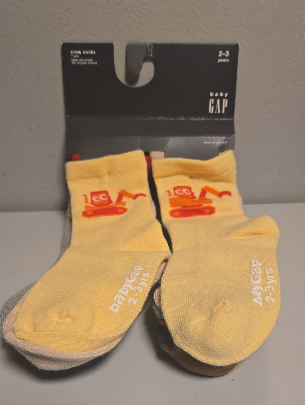 GAP Toddler Crew Socks 7 Pair with Graphic Designs